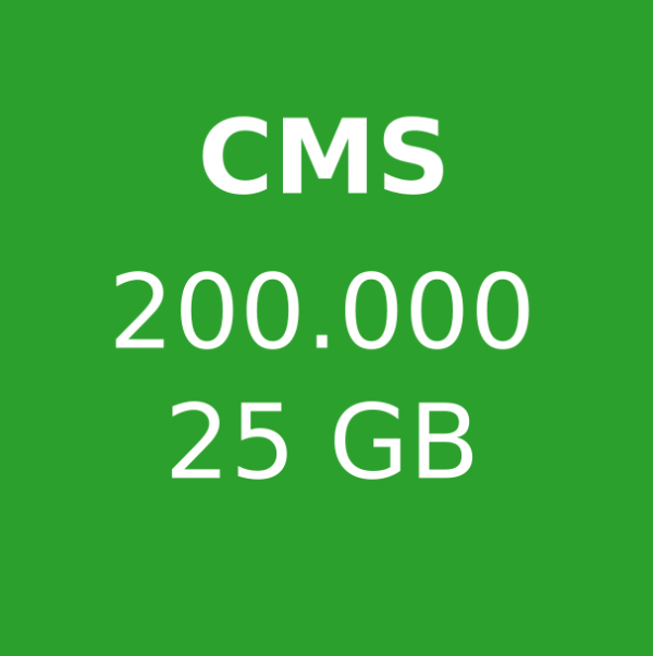 Hosting siti web 200000 visite mensili 25 GB spazio