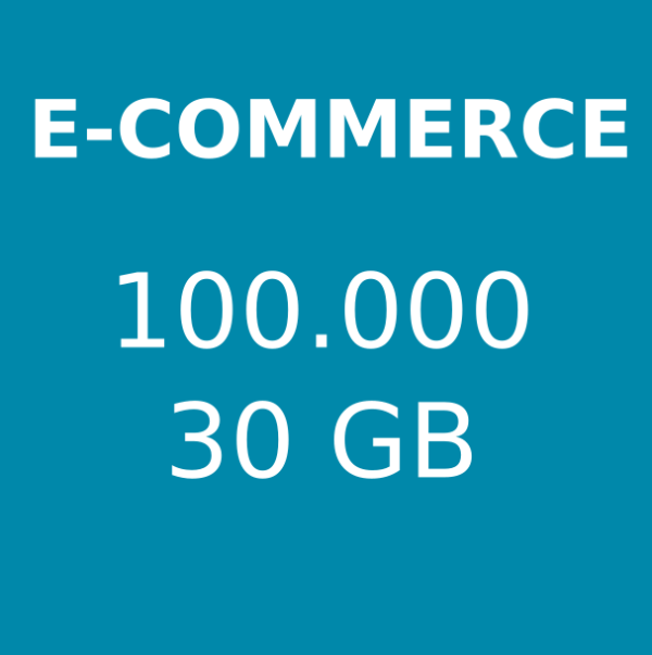 Hosting e-commerce 100.000 visite mensili 30 GB di spazio