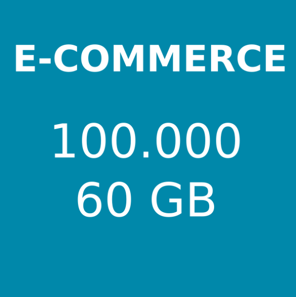 Hosting e-commerce 100.000 visite mensili 60 GB di spazio