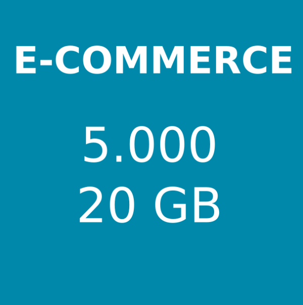 Hosting e-commerce 5.000 visite mensili 20 GB di spazio