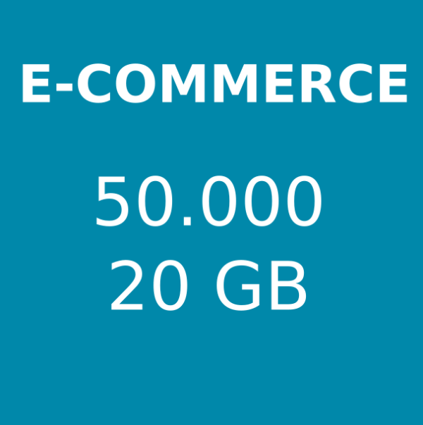 Hosting e-commerce 50.000 visite mensili 20 GB di spazio